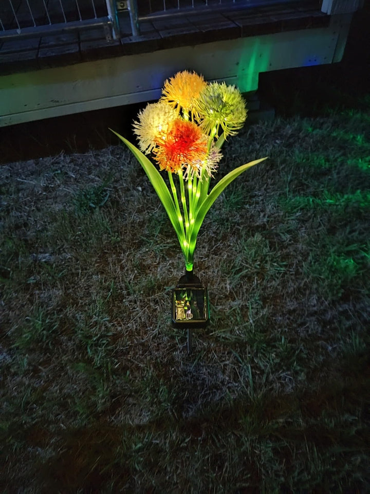 Solar Garden Lights LED Solar Flower Lights Waterproof Solar Outdoor Lights for Yard Pathway Walkway Decoration - 2 Pack - Valk-Tech