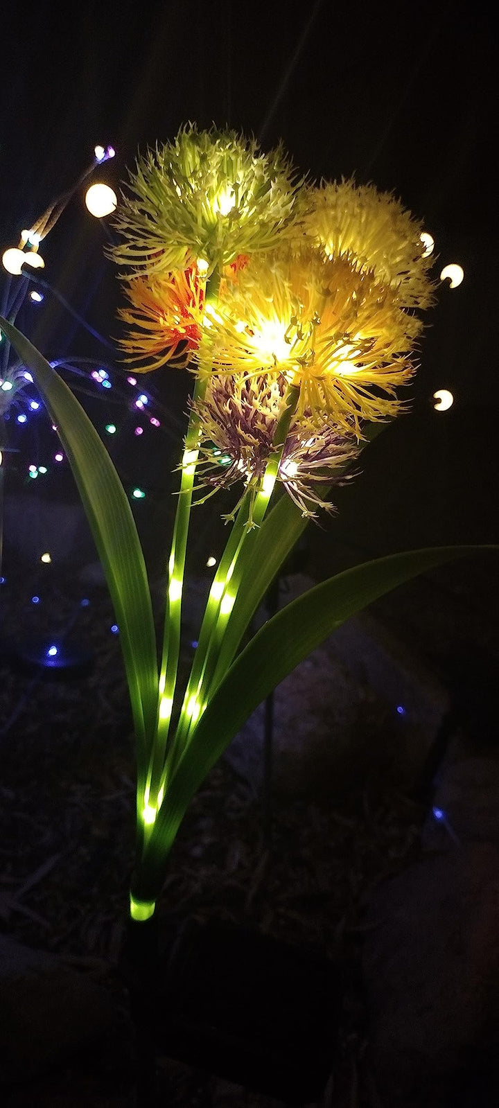 Solar Garden Lights LED Solar Flower Lights Waterproof Solar Outdoor Lights for Yard Pathway Walkway Decoration - 2 Pack - Valk-Tech
